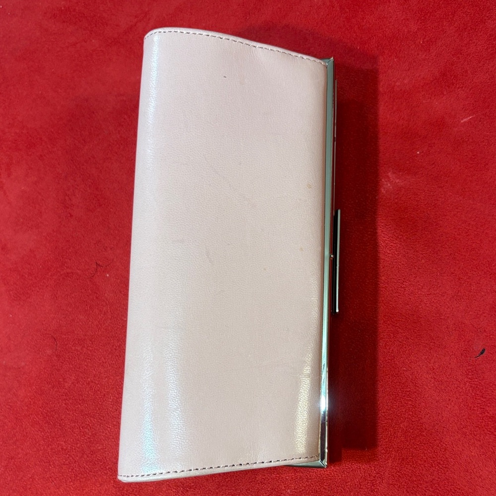 Ann Taylor Blush Pink Leather Clutch - Picture 2 of 11